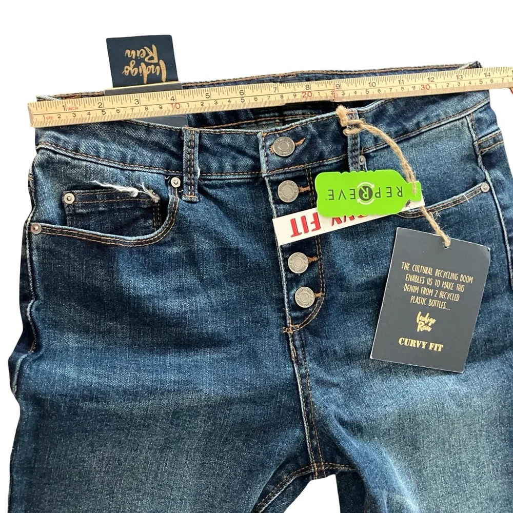 Indigo Rein High Rise Curvy Fit Narrow Leg Above Ankle Junior Blue Jean NWT 9/28